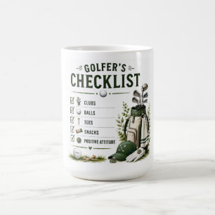 Taza De Café Lista divertida de la vida diaria de golf