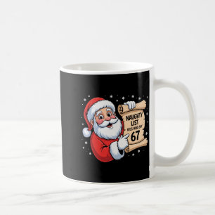 Taza De Café Lista traviesa de niños que dicen 67 meme divertid