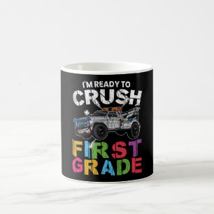 Taza De Café Listo para Aplastar el Camión de Escuela de Carrer