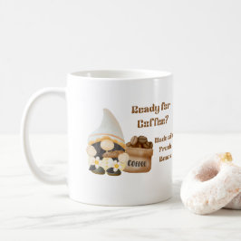 Taza De Café Listo para el café con un Gnome y una bolsa de hab