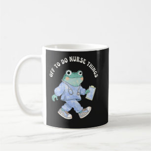 Taza De Café Listo Para Hacer Cosas De Enfermera Rana Adorable