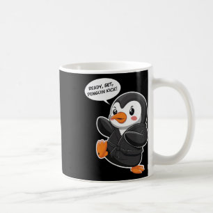 Taza De Café Listo Set Penguin Kick Martial Art Karate Cute Pen