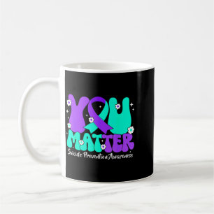 Taza De Café Listón púrpura verde claro de concienciación sobre