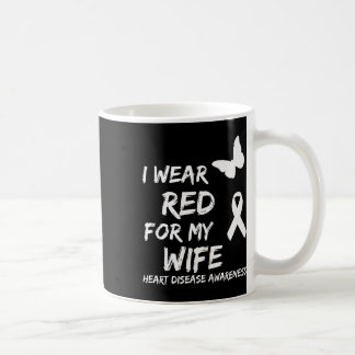 Taza De Café Listón Soy consciente de la enfermedad cardíaca Ll