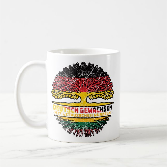 Taza De Café Litauen litisch Deutsch Deutschland Baum (Izquierda)