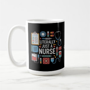 Taza De Café Literalmente, sólo un regalo de enfermería registr