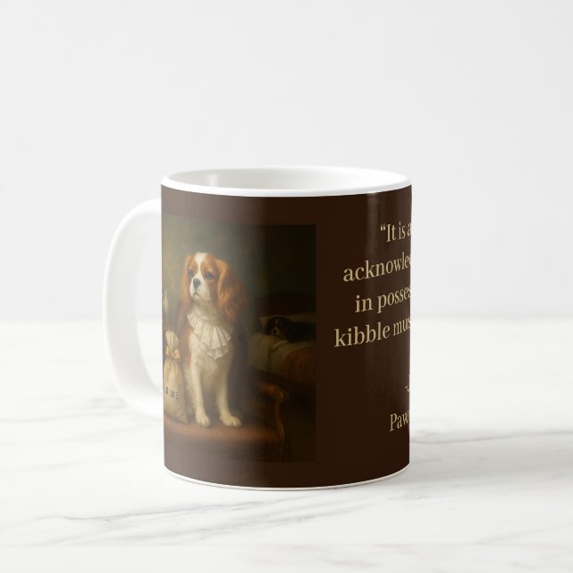 Taza De Café Literatura satírica Jane Pawsten cita a Cavalier P (Anverso izquierdo)