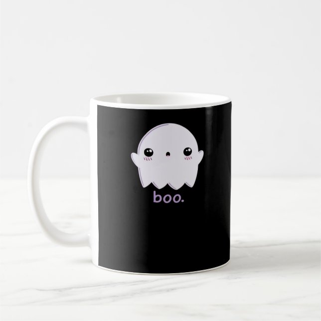 Taza De Café Little Boo Cute Halloween (Izquierda)