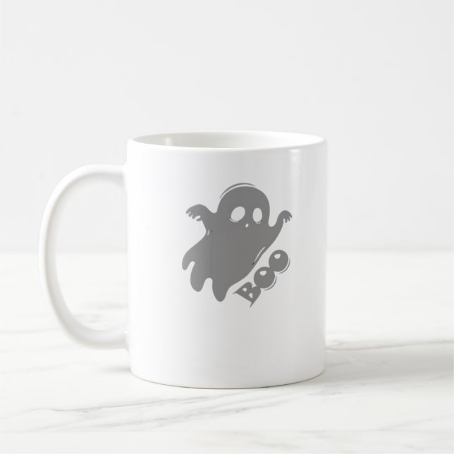 Taza De Café Little Boo estética simple (Izquierda)