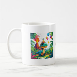Taza De Café Little Dino, Big Dreams – Editable Dinosaur Mug