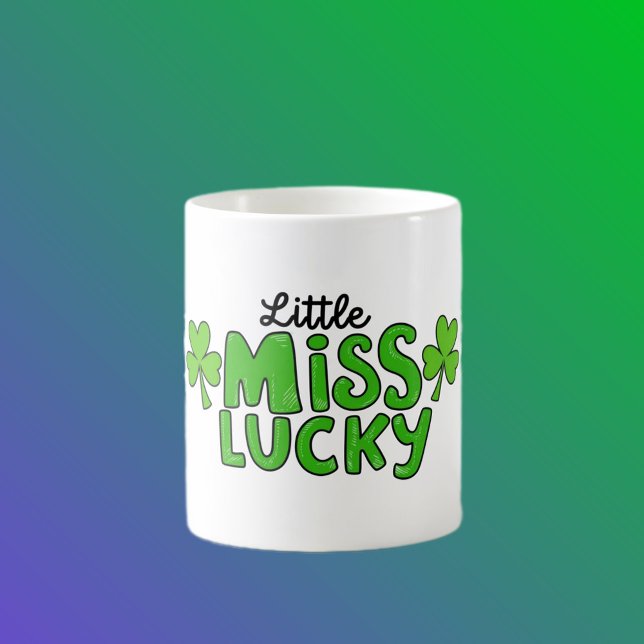 Taza De Café Little Miss Lucky - Cute Shamrock (Subido por el creador)