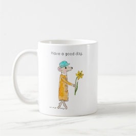 Taza De Café Little Mouse With Daffodil