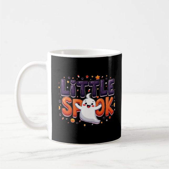 Taza De Café Little Spook Cute Halloween Estilo Creativo (Izquierda)