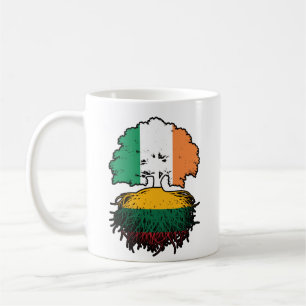 Taza De Café Lituania bandera lituana irlandesa de raíces de ár