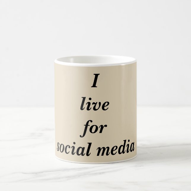 Taza De Café Live for Social Media Coffee Mug (Centro)