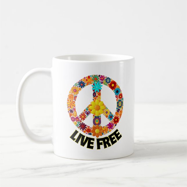 Taza De Café Live Free.w (Izquierda)