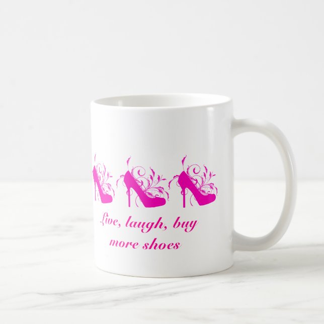 Taza De Café Live, Laugh, Buy More Shog (Derecha)