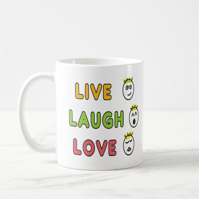 Taza De Café Live Laugh Love (Izquierda)