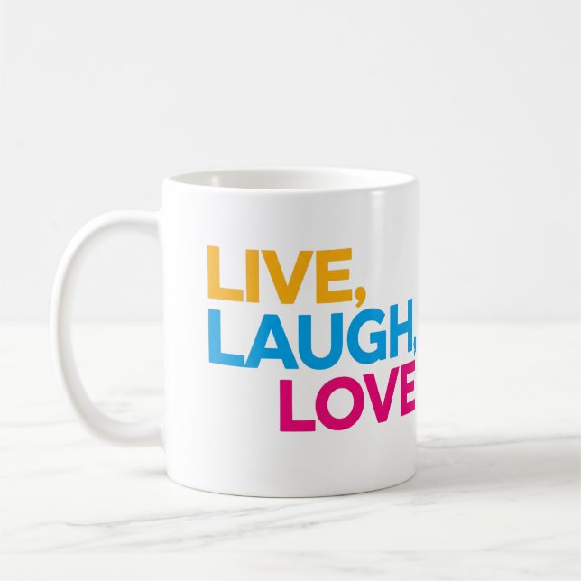 Taza De Café Live, Laugh, Love (Izquierda)