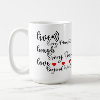 TAZA DE CAFÉ LIVE LAUGH LOVE