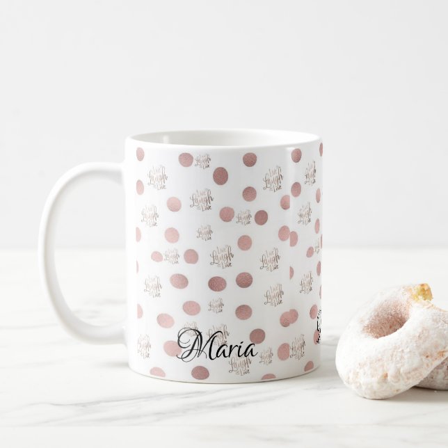 Taza De Café Live Laugh Love Mug (Con donut)