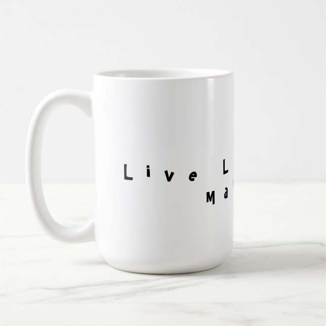 Taza De Café Live Laugh Play Mahjong (Izquierda)