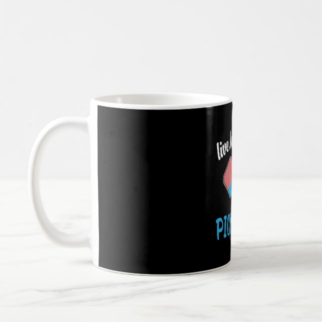 Taza De Café Live Laugh Play Pickleball (Izquierda)