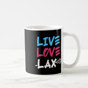 Taza De Café Live Lax Love Lacrosse Player Coach Goalie Stick H