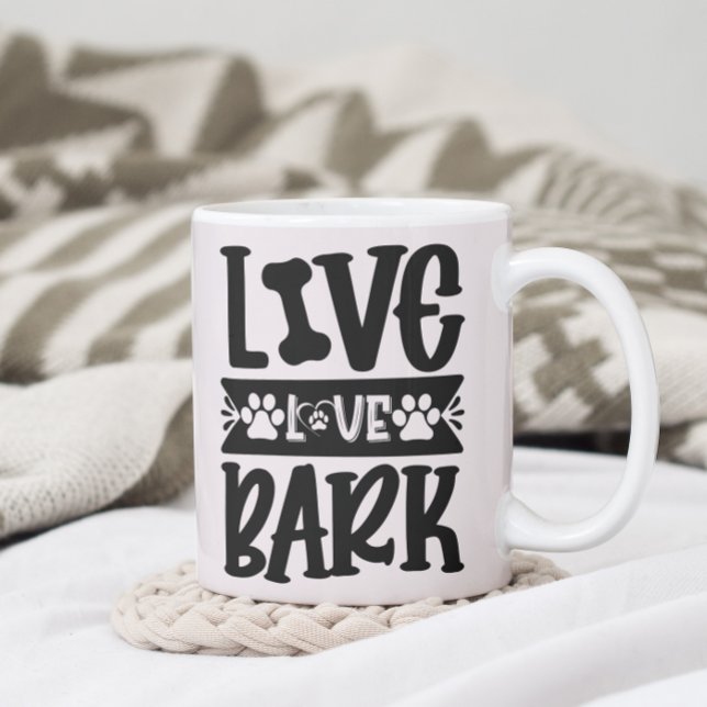 Taza De Café Live Love Bark (Subido por el creador)