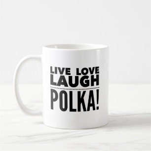 Taza De Café Live Love Lauder Polka