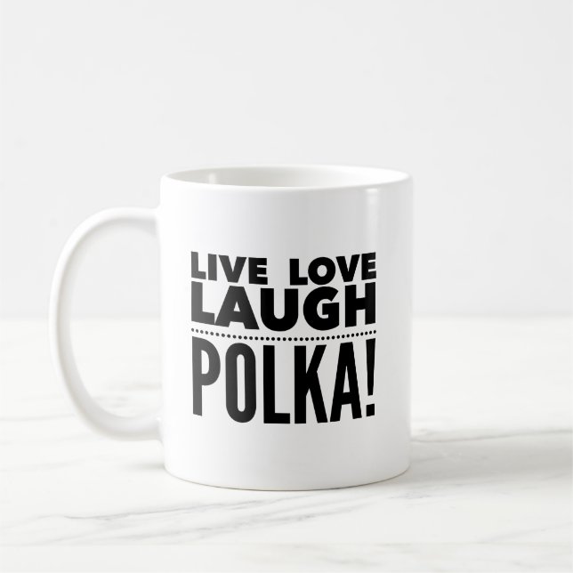 Taza De Café Live Love Lauder Polka (Izquierda)