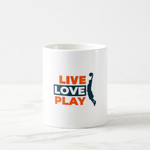 Taza De Café Live Love Play Basketball