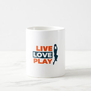 Taza De Café Live Love Play Basketball