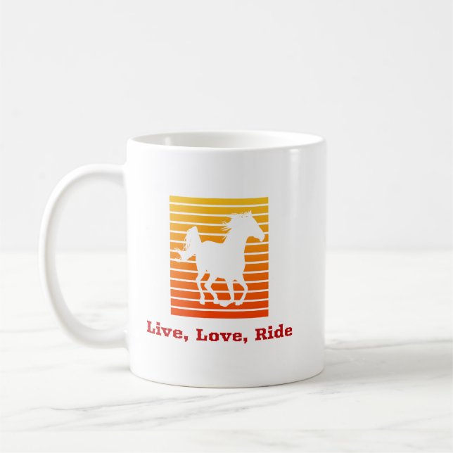 Taza De Café Live Love Ride Horse Coffee Mug (Izquierda)