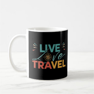 Taza De Café Live Love Travel Tee