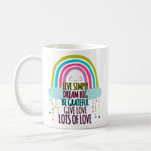 Taza De Café Live Simplam Dream Big Be Graying Give Love
