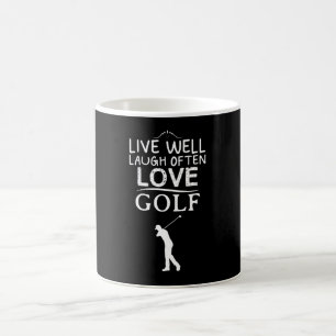 Taza De Café Live Well Laugh A Menudo Ama El Golf...