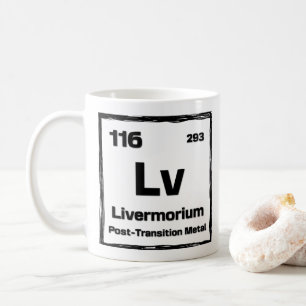 Taza De Café Livermorio (Lv) - Tabla Periódica de los Elementos