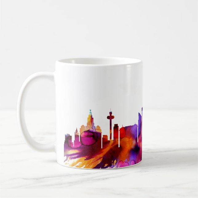 Taza De Café Liverpool Skyline (Izquierda)