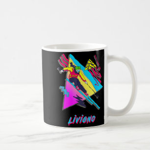 Taza De Café Livigno vibrante esquiador de esquí nieve esquí tr