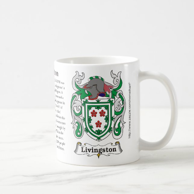 Taza De Café Livingston, el origen, significado y el escudo (Derecha)