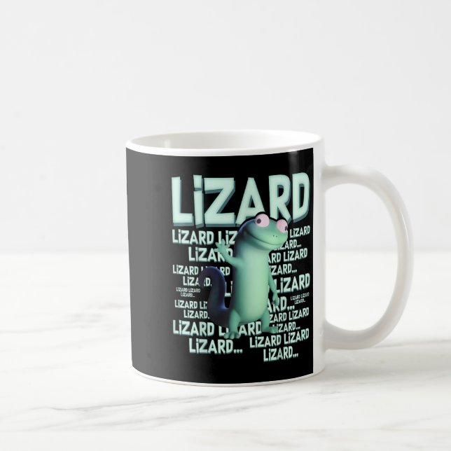 Taza De Café Lizard Lizard Lizard Gracioso Extraño Meme Viral T (Derecha)