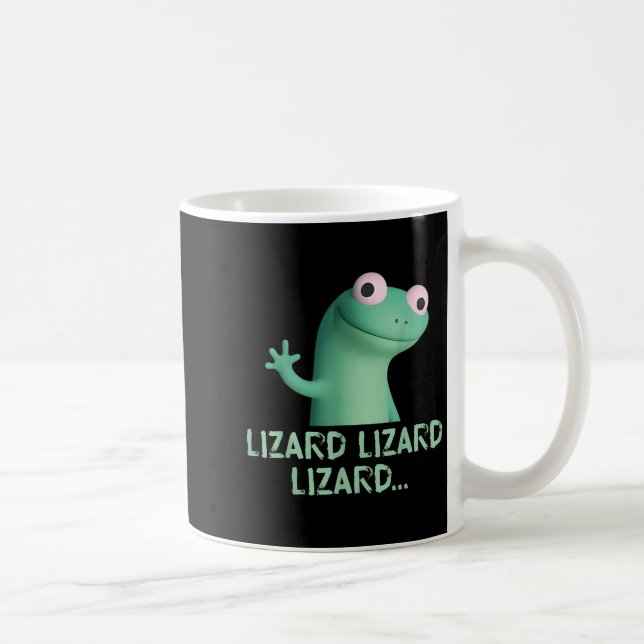 Taza De Café Lizard Lizard Lizard Meme Gracioso (2 Caras) (Derecha)