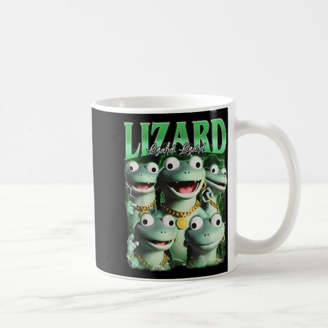 Taza De Café Lizard Lizard Lizard Meme gracioso Lizard Bootleg  (Derecha)