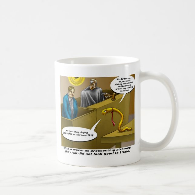 Taza De Café Lizzie Borden Trial Funny Personalizados Gifts (Derecha)