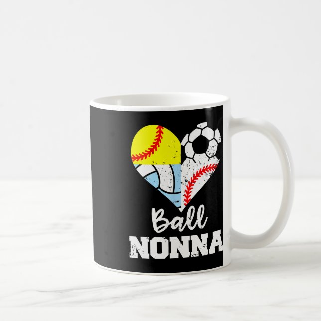 Taza De Café Ll Nonna Soccer Sell Softll Volleyll Player Nonna  (Derecha)