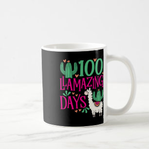 Taza De Café Llama 100 Días Llamativos De La Escuela - Chicas A