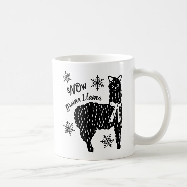 Taza De Café Llama a drama divertida de nieve en invierno (Derecha)