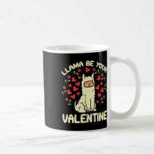 Taza De Café Llama a ser tu Valentín lindo alpaca masculina