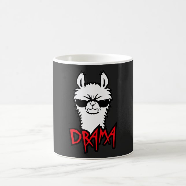 Taza De Café Llama Angry Drama Sunglasses Fierce Funny Cool (Centro)